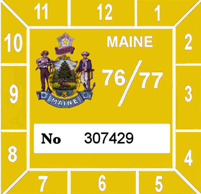 (image for) 1976-77 Maine Inspection sticker